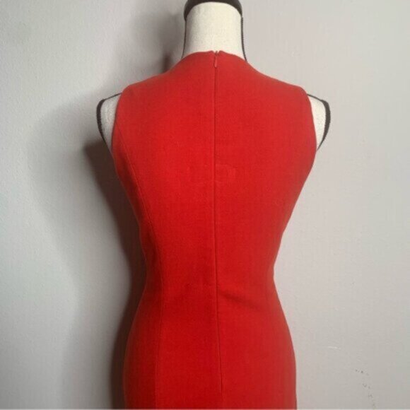 J. McLaughlin Orange Sleeveless Vintage Button Sheath Dress - Picture 10 of 14